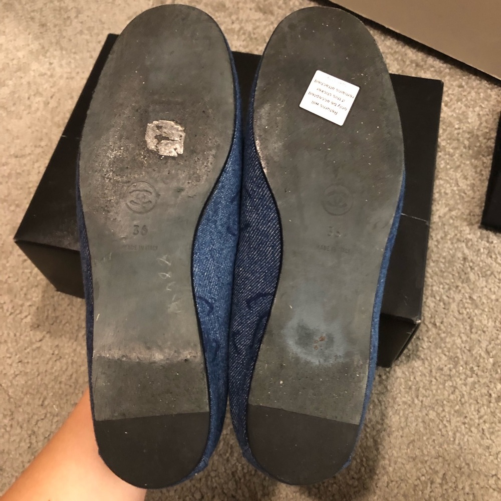 Vintage denim chanel loafers size 36 - Picture 7 of 8